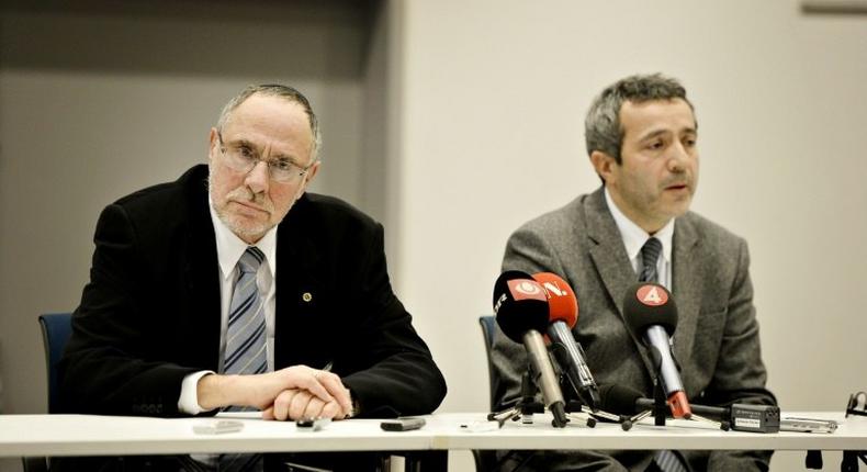 Dan Rosenberg Asmussen (L), seen in 2015, the head of the Jewish community in Denmark, urged police to open an investigation into a possible case of incitement to racial hatred