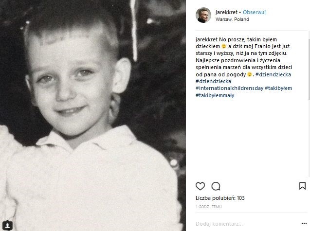 Jarosław Kret w dzieciństwie