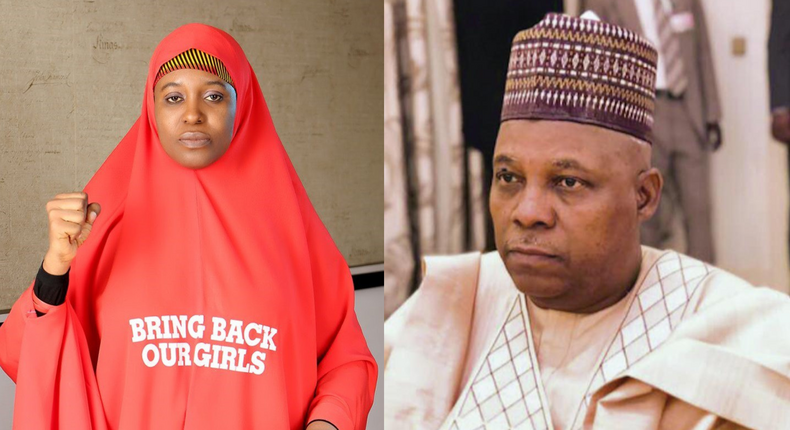 Aisha Yesufu and Kashim Shettima