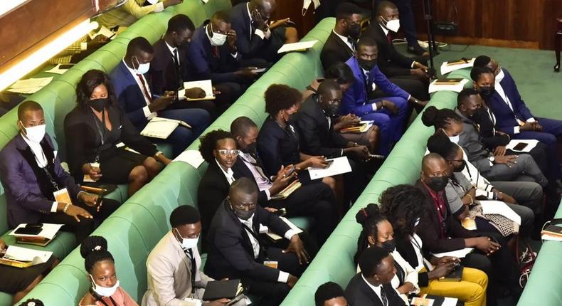 Youth leaders in Parliament during the plenary meeting