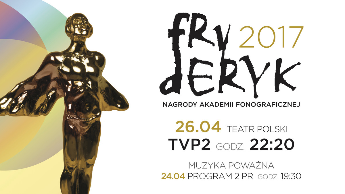 W środę, 26 kwietnia 2017 roku w Teatrze Polskim odbędzie się 23. gala wręczenia Nagród Akademii Fonograficznej Fryderyk 2017 w kategoriach muzyki rozrywkowej i jazzowej. Transmisja z wydarzenia odbędzie się w Programie 2 Telewizji Polskiej o godz. 22.20.