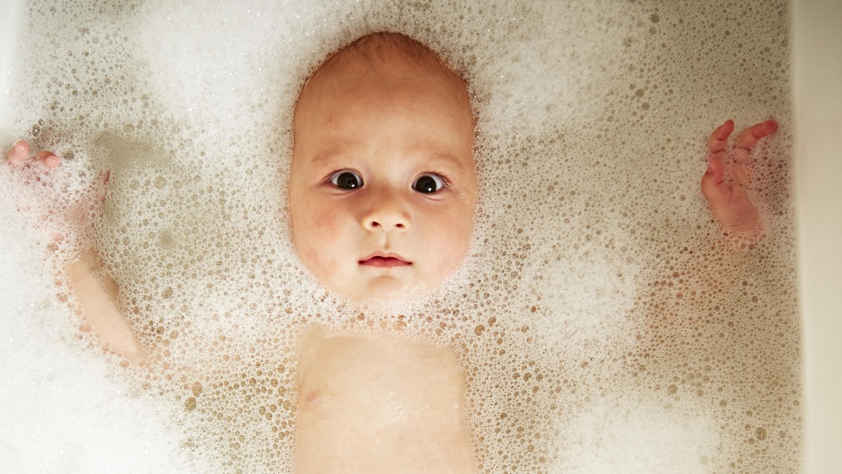 Young Boy In Bath.