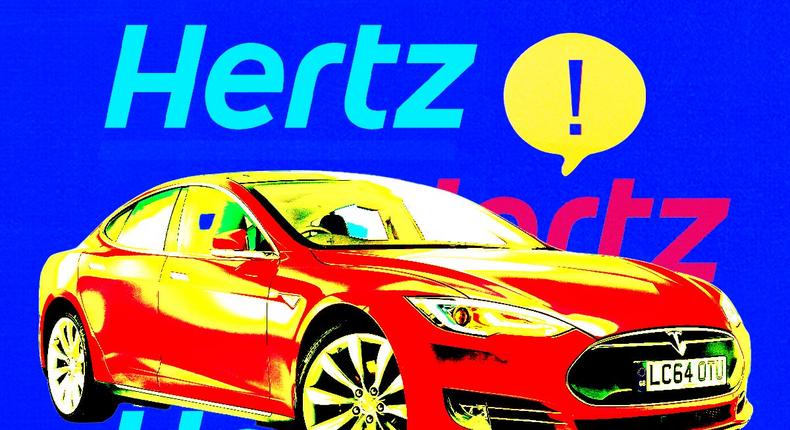 High-mileage EVs, like these for sale from Hertz, can be a red flag.Hertz; Neil Godwin/T3 Magazine/Future via Getty Images; Chelsea Jia Feng/BI