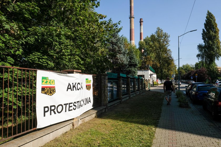 Protest górników na Śląsku