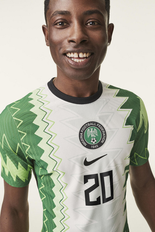 The new home kit has a design that hangs on the shoulder like an Agbada (Nike)
