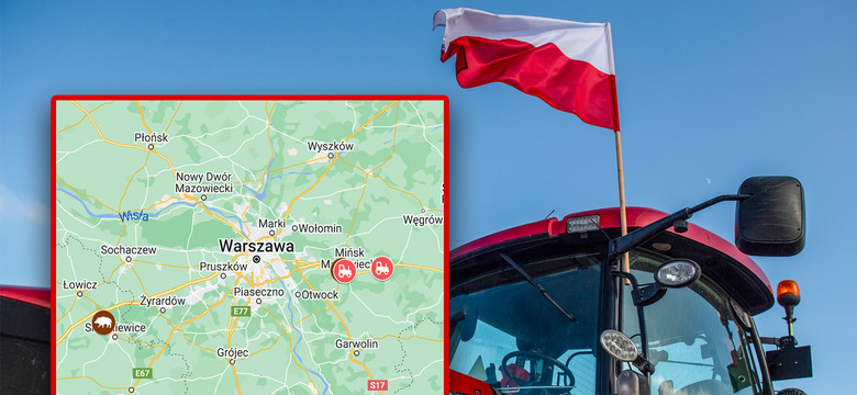 Warszawa: Protest rolników 20 lutego. Gdzie drogi będą zablokowane? [MAPA]