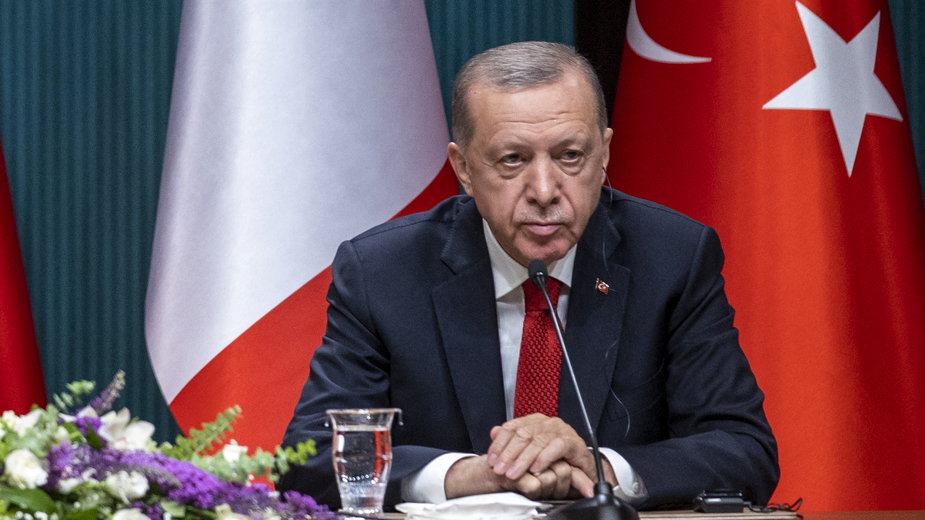 Prezydent Turcji Recep Tayyip Erdogan w Ankarze 5 lipca 2022 r.