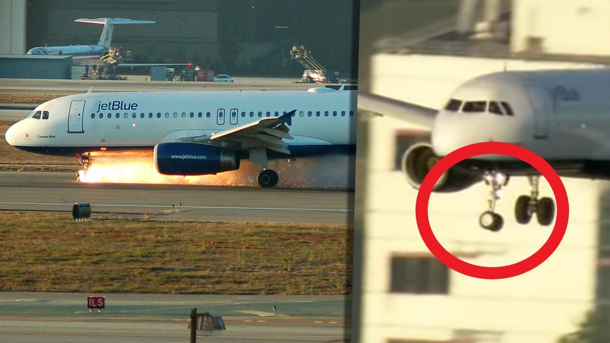 Awaryjne lądowanie Airbusa, pożar. Awaryjne lądowanie JetBlue lot 292