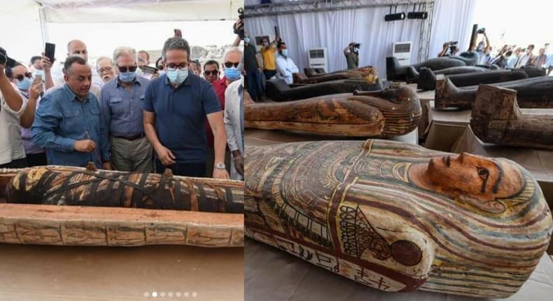 2500-year-old coffins discovered in Egypt and opened for the first time