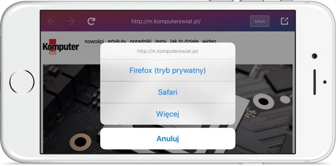 Firefox Focus wprowadza nowy przycisk do współdzielenia linków