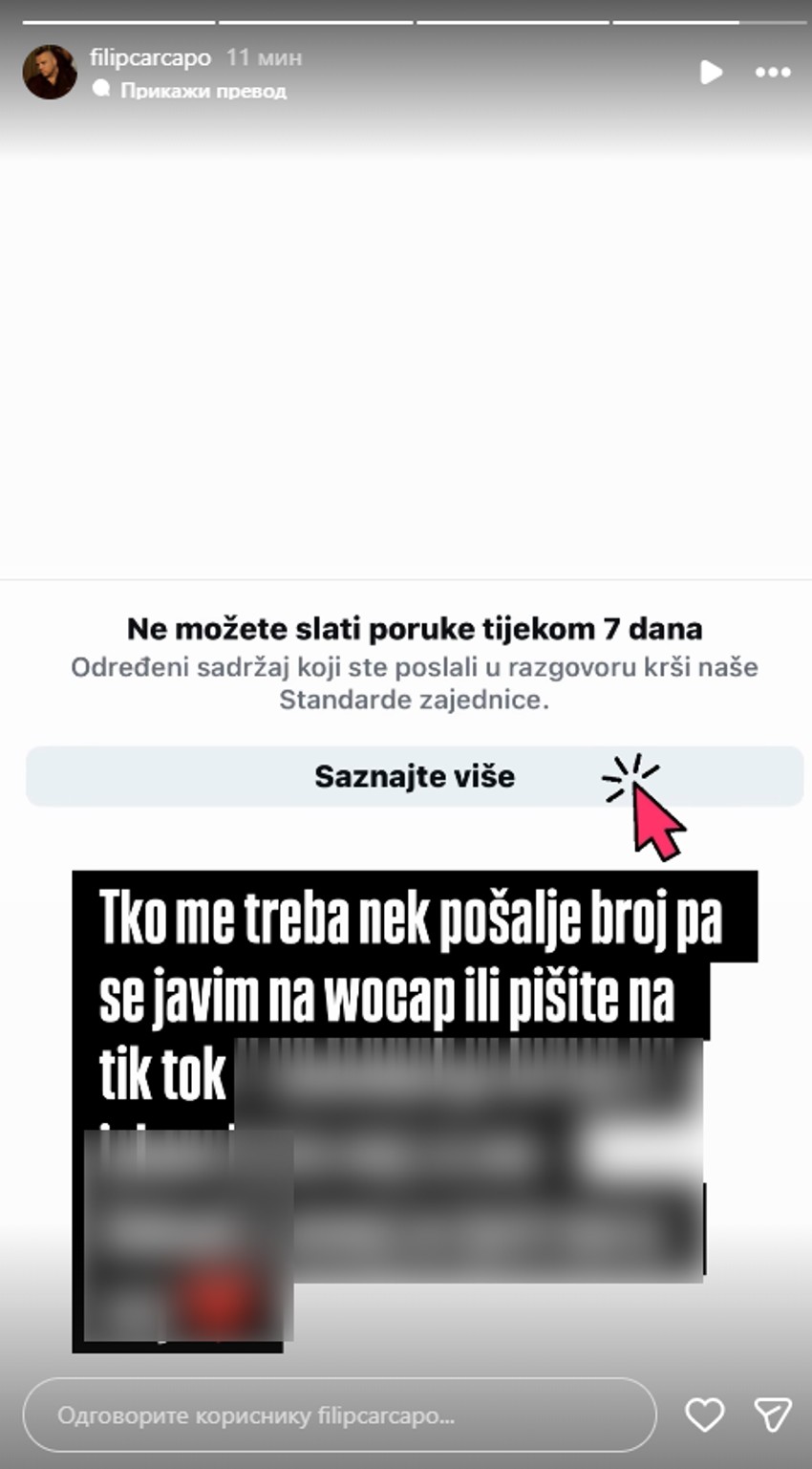 Filip Car dobio zabranu 