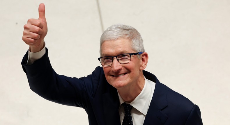 Tim Cook led Apple through a year of highs and lows in 2024.Chris Jackson/Getty Images