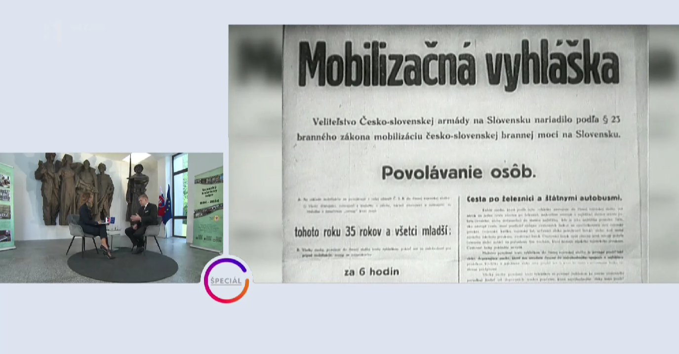 Špeciálne vydanie pri príležitosti 80. výročia Karpatsko-duklianskej operácie - rozhovor s predsedom vlády SR Robertom Ficom.