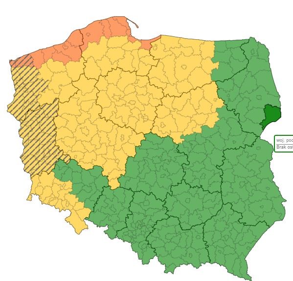 IMGW ostrzeżenia 4 marca