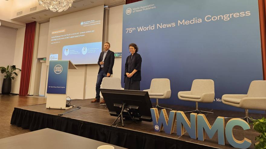 Olga Korolec i Wojciech Ehrenfeld at WAN-IFRA