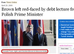 Premier Brown w Moskwie, stolicy Polski