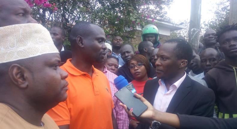 File image of Imran Okoth who was booed off the stage at a rally organized by Raila Odinga in Kibra on Sunday