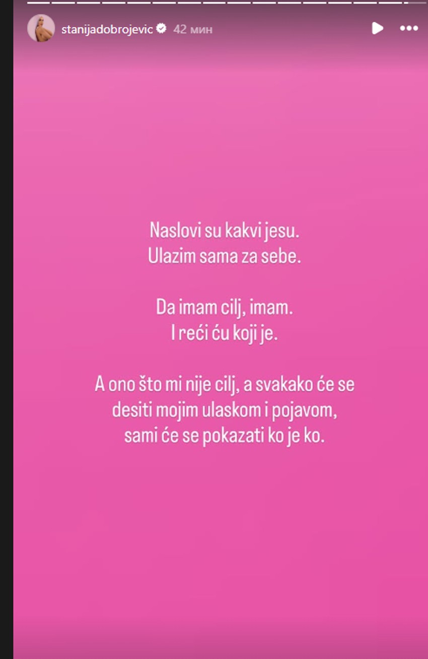 Stanija Dobrojević ulazi u Elitu 9, potvrdila sve i najavila haos: "Imam cilj"