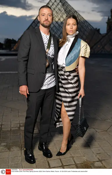 Jessica Biel i Justin Timberlake na Tygodniu Mody w Paryżu / Swan Gallet/WWD/REX/Rex Fashion/East News