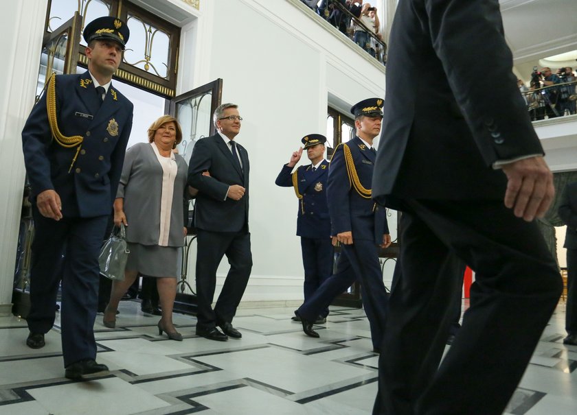 Bronisław Komorowski, były prezydent Polski z żoną