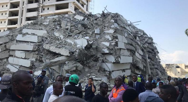 Collapsed building in Ikoyi, Lagos [LASEMA]