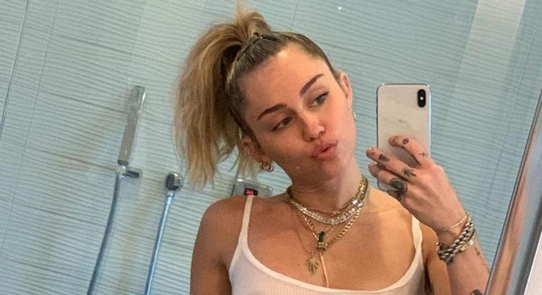 Miley Cyrus Shares Nipple-Baring Selfies