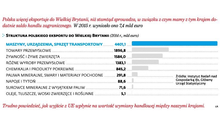 Struktura polskiego eksportu do Wielkiej Brytanii