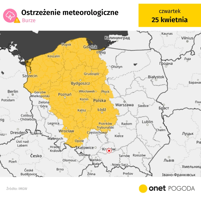 Ostrzeżenia przed burzami