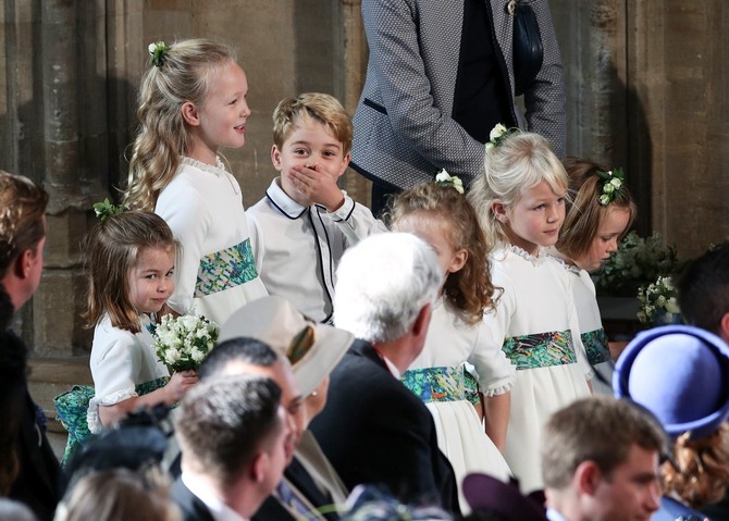 Šarlot i Džordž na venčanju princeze Evgenije 2018. u Vindzoru