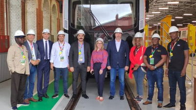 Some African journalists on a tour of Oktyabrsky Electric Car Plant,  a subsidiary of Transmashholding, JSC (TMH), the Russian rail and urban transport manufacturers on Wednesday in St Petersburg, Russia. [NAN]