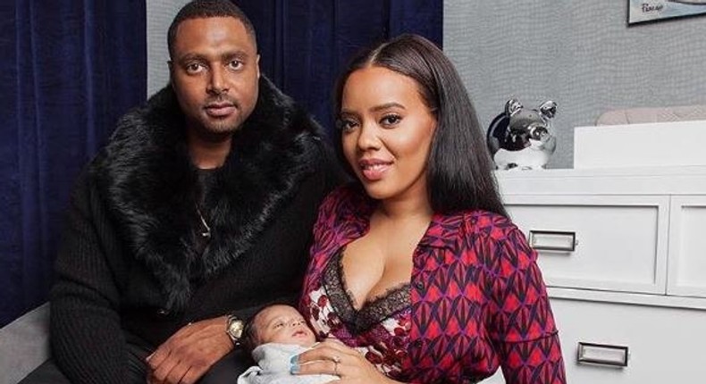 Angela Simmons, fiancé Sutton Tennyson and baby boy