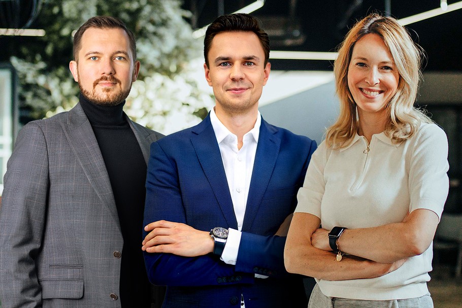 Od lewej: Krzysztof Wróblewski, CEO Contec, Konrad Krajewski, wiceprezes Biotts i Zuzanna Mikołajczyk, założycielka Know How Match