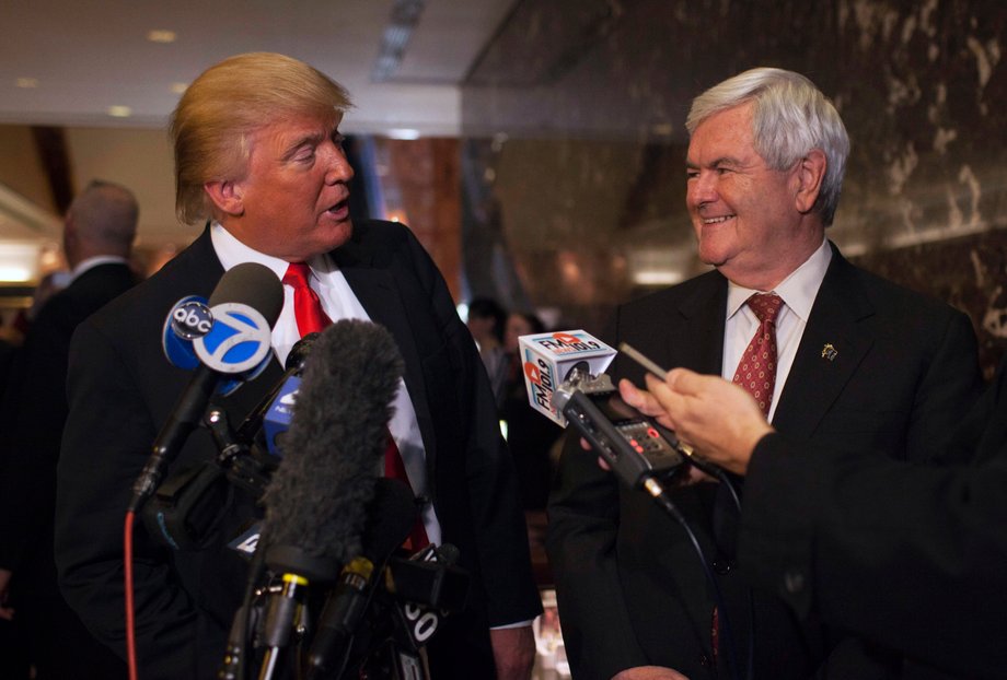 Donald Trump and Newt Gingrich.