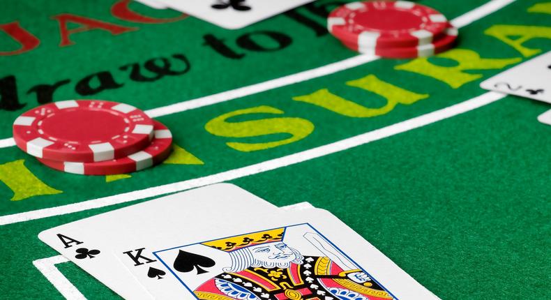 cards blackjack table vegas casino