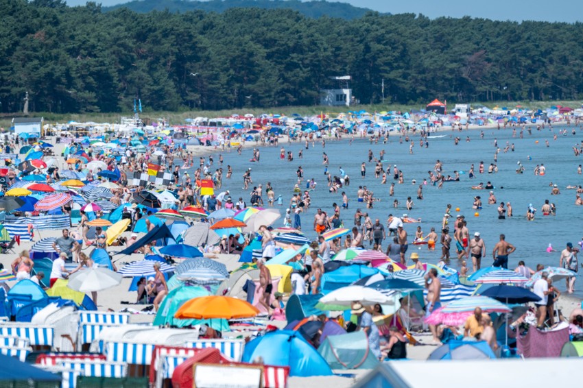 Plaža na ostrvu Rigen u Nemačkoj 27. juna