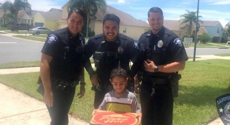 Police buy pizza for hungry boy after he called their emergency number