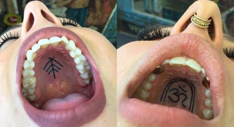 Tattoos in the mouth is the latest craze emerging (photos)