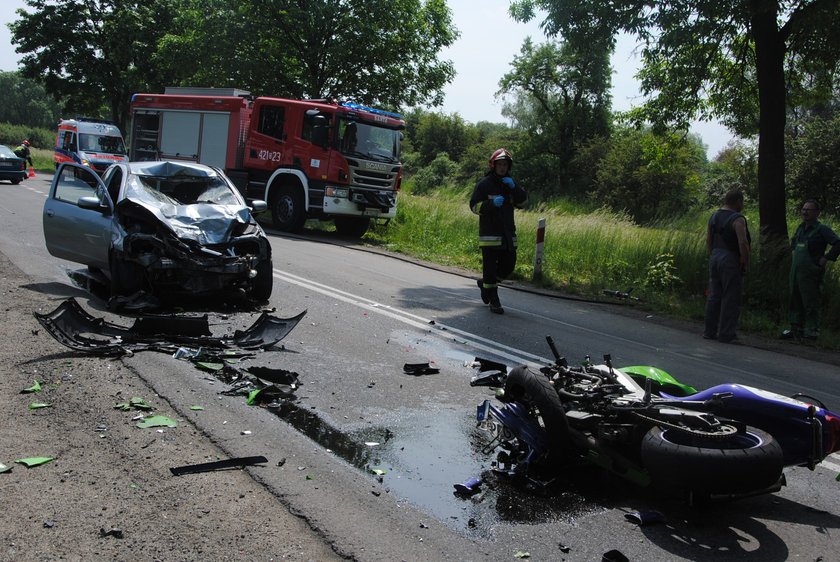 Tragiczny wypadek motocyklisty pod Głogowem