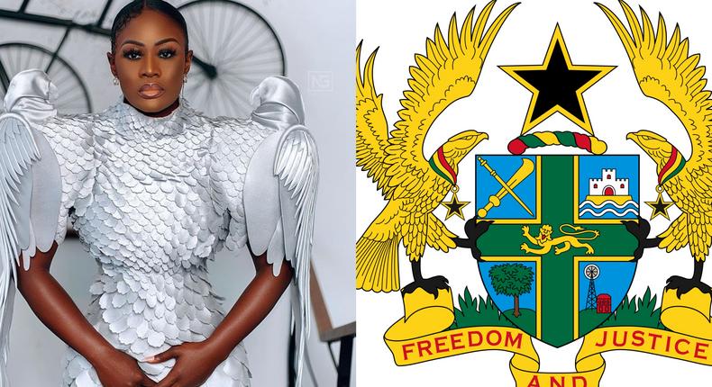 REVEALED: Nana Akua Addo talks to Pulse Ghana about the inspiration for her Glitz eagle dress