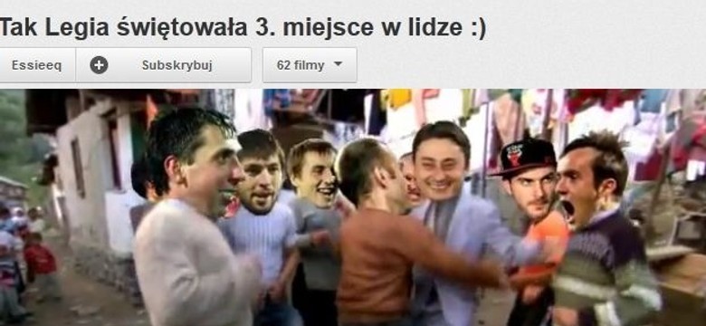 Zobacz, jak piłkarze Legii świętowali trzecie miejsce na podium