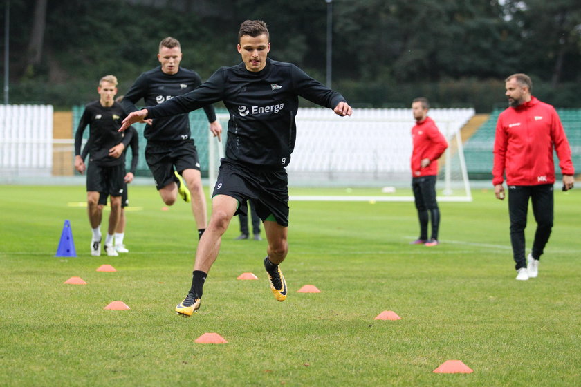 Pilka nozna. Ekstraklasa. Lechia Gdansk. Trening. 16.09.2017