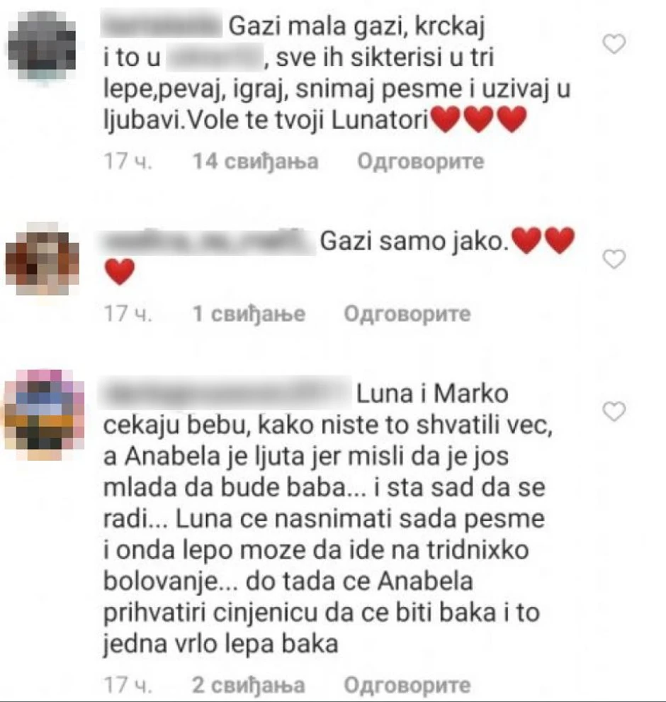 Poruke Luninih i Markovih obožavatelja