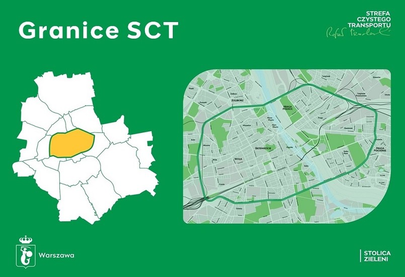 Jakim samochodem nie wjedziesz do SCT w Warszawie od 1 lipca 2024 r., strefa czystego transportu w Warszawie, SCT Warszawa