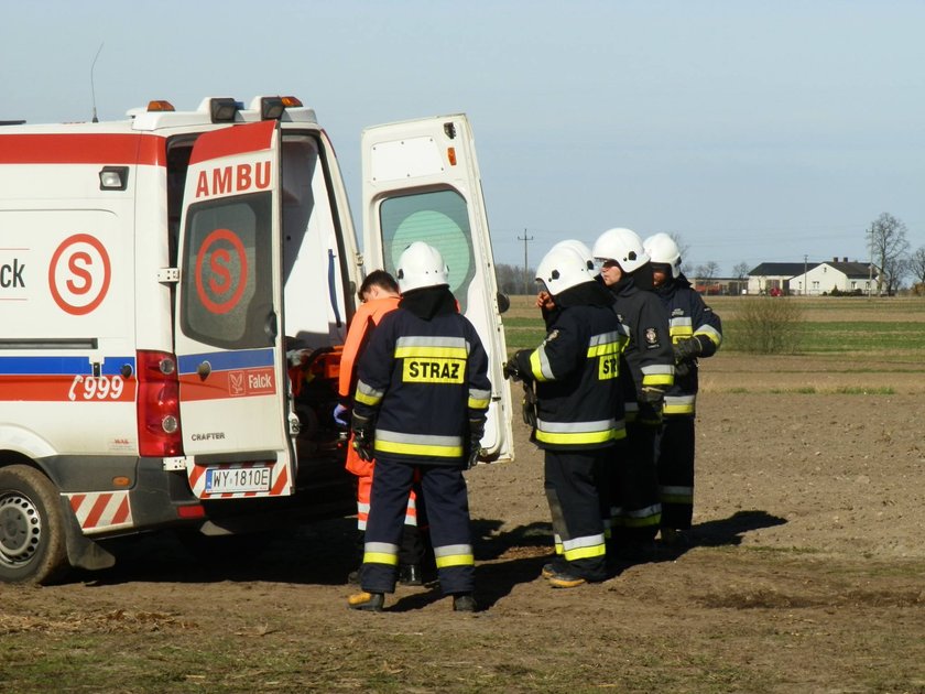 35-latek został przetransportowany do jednego z łódzkich szpitali