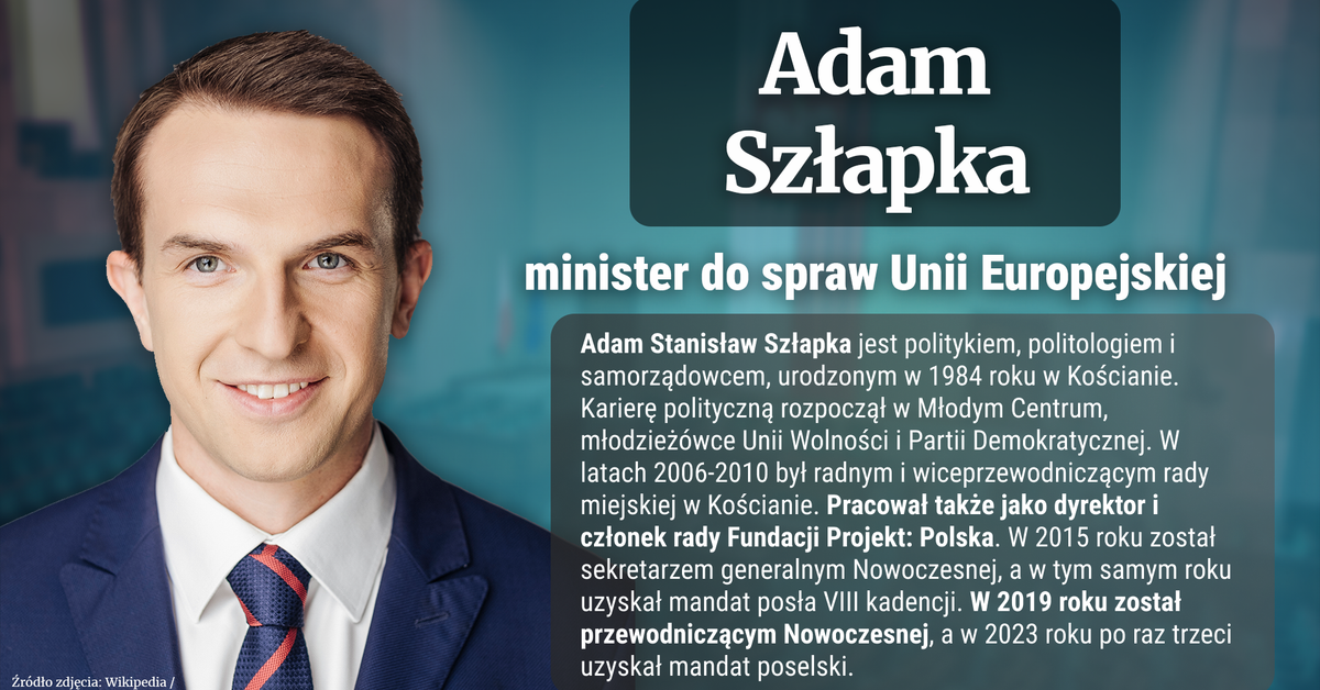 Kim Jest Adam Sz apka Minister Do Spraw Unii Europejskiej BIOGRAM 