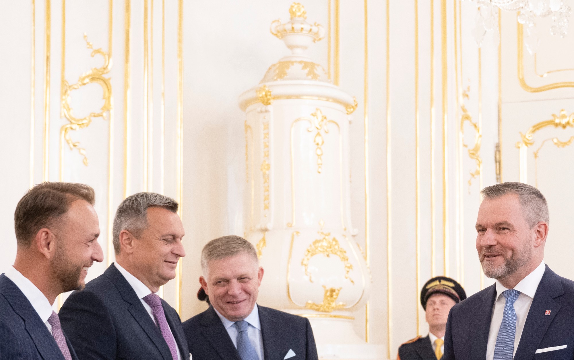 Stretnutie predsedov koaličných strán s prezidentom SR Petrom Pellegrinim.