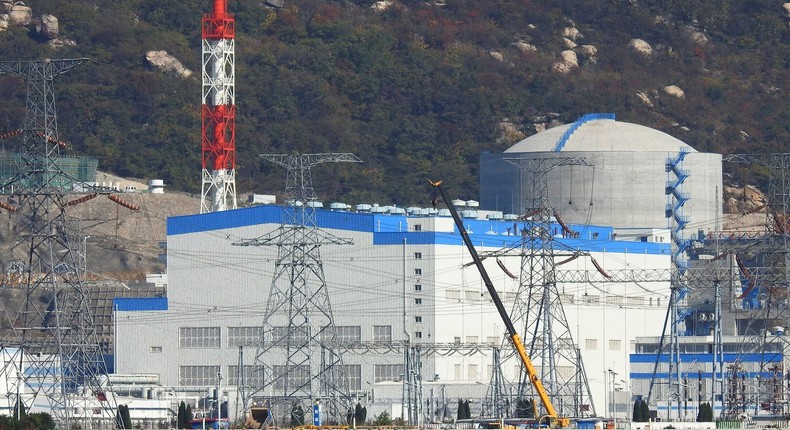 The Unit 4 reactor at the Tianwan Nuclear Power Plant in China's Jiangsu province, October 27, 2018.
