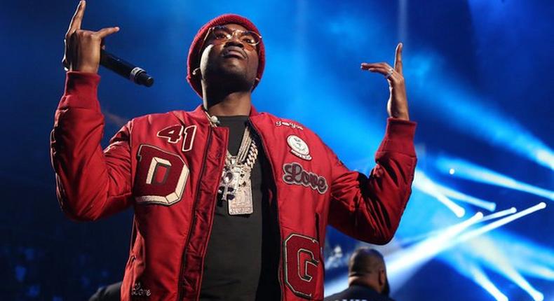 Meek Mill performing at the Barclays Center