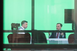 Zbigniew Ziobro był studio TV Republika. Wyszedł do policjantów