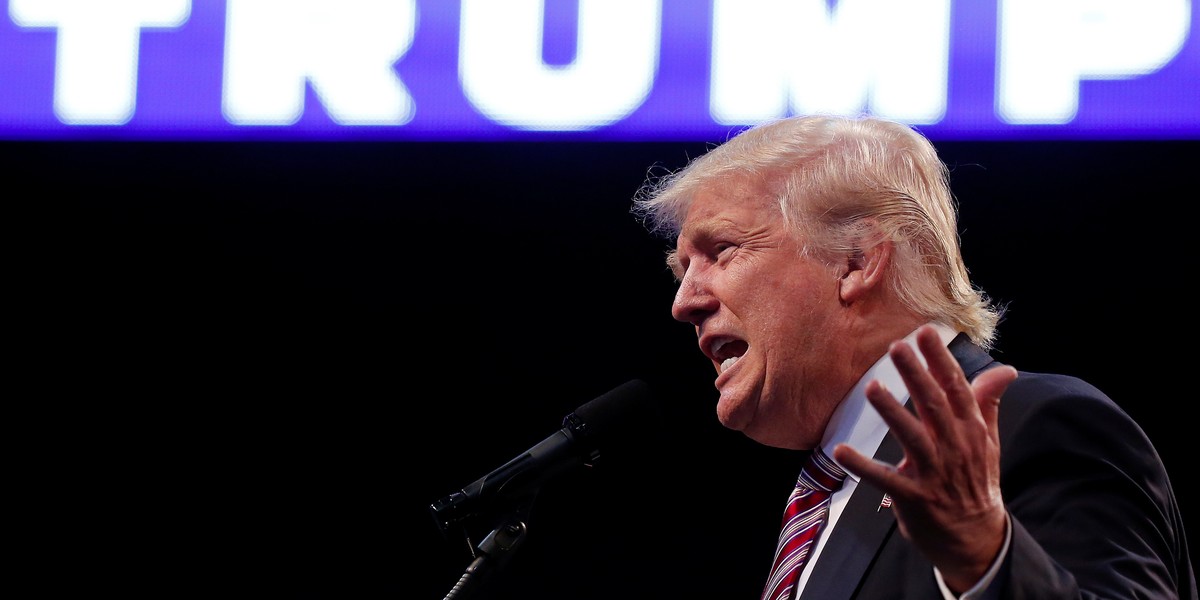 Donald Trump at a campaign rally in Toledo, Ohio, on Wednesday.